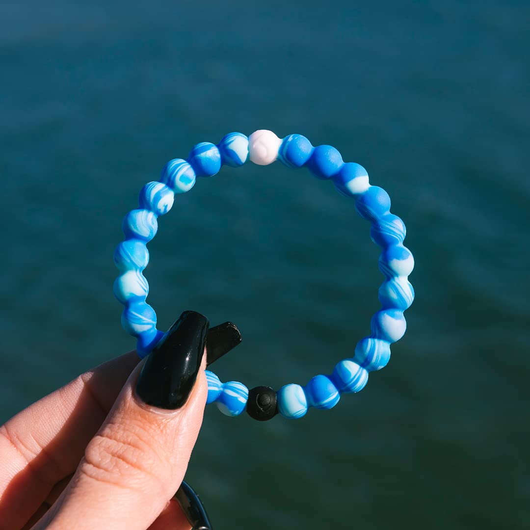 Lokai Hawaiian Silicone Beaded Bracelet for Women & Men, The Surf Collection - Silicone Jewelry Fashion Bracelet Slides-On for Comfortable Fit