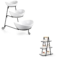 Yedio 3 Tier Serving Tray with Yedio 3 Tier Serving Bowls