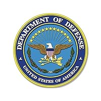 Round US Department of Defense Seal Sticker (DOD Logo Insignia Vinyl Decal (3 inch)