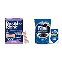 Breathe Right Lavender Extra Strength Tan Nasal Strips Stop Snoring & Congestion Relief 26ct + Glisten Lemon Scent Garbage Disposal Cleaner Freshener 4 Packets