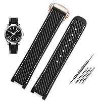 20mm Watchband Curved End Silicone Rubber Watch band with Metal for Omega strap Seamaster 300 AQUA TERRA AT150 8900 + Tools