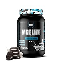 REDCON1 MRE Lite Whole Food Protein Powder, Cookies N' Cream - Low Carb & Whey Free Meal Replacement with Animal Protein Blends - Easy to Digest Supplement Made with MCT Oils (30 Servings)
