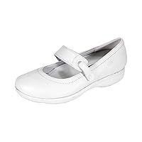 Kristi Women's Wide Width Classic Comfort Mary Jane Leather Shoes