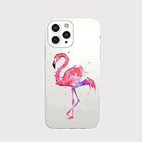FancyCase for iPhone 13 Pro Case (6.1inch)-Women Girls Lovely Pink Flamingo Design Animal Pattern Flexible TPU Protective Clear Case Compatible with iPhone 13 Pro (Pink Flamingo)