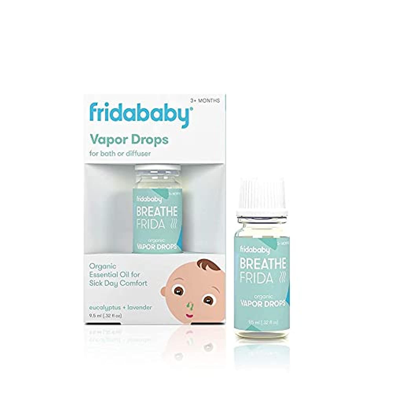 FridaBaby Natural Sleep Vapor Bath Drops for Bedtime Wind Down by Frida Baby, White & Breathefrida Vapor Bath Drops & Natural Vapor Bath Bombs, 3 Count