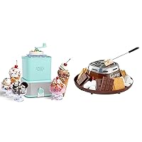 Nostalgia Electric Ice Cream Maker + S'mores Maker Bundle - Make Ice Cream and S'mores at Home