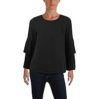 1.STATE Womens Tiered-Sleeve Knit Blouse