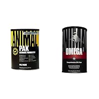 Animal Pak - Convenient All-in-One Vitamin & Supplement Pack - Zinc, Vitamins C, B, D & Omega – Omega 3 & 6 Supplement – Fish Oil, Flaxseed Oil, Salmon Oil, Cod Liver, Herring