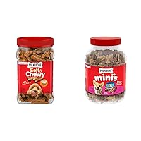 Milk-Bone Dog Treats Bundle: Soft & Chewy Chicken 25 Ounce + Flavor Snacks Mini's Dog Biscuits 36 Ounce