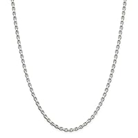 925 Sterling Silver Rolo Chain Necklace Jewelry Gifts for Women in Silver Choice of Lengths 16 18 20 24 30 36 and Variety of mm Options