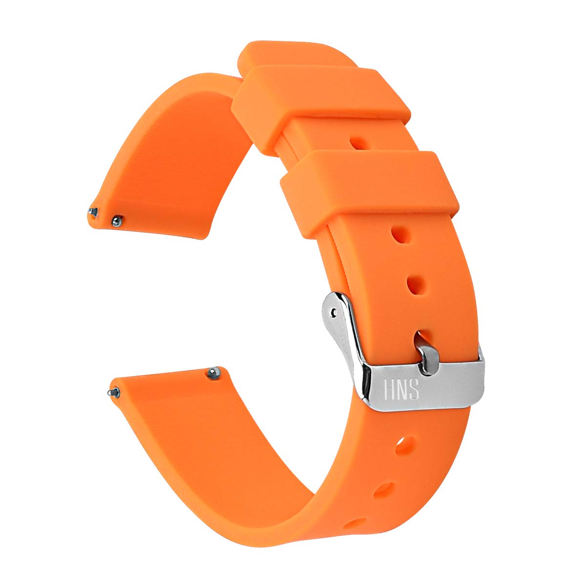 HNS Watch Bands - Soft Silicone Quick Release Straps - Choose Color & Width - 18mm, 20mm, 22mm - Soft Rubber Watch Bands