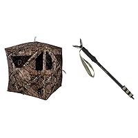 Ameristep Brickhouse 3-Person Easy Set-Up Low-Noise Hunting Camouflage Ground Blind, Mossy Oak Break Up Country