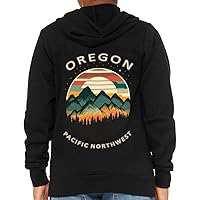 Oregon Pacific Northwest Kids' Full-Zip Hoodie - Graphic Hooded Sweatshirt - Themed Kids' Hoodie