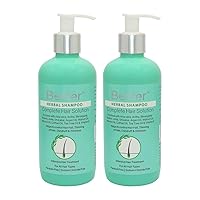 Herbal Shampoo for Hair Growth | 20+ Botanical Actives | Shampoo for Dry and Frizzy Hair | Hair Fall Control | Ayurvedic Anti Dandruff Shampoo for Women & Men | (Herbal, Pack of 2 (300ml X 2))