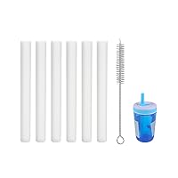 Replacement Straws Compatible with Zak Designs Kelso 15 oz Water Bottle, BPA-Free (Pack of 6)