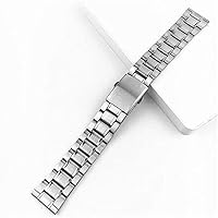 Watch Strap Stainless Steel Watch Strap Wrist Bracelet Silver Color Metal Watchband with Folding Clasp for Men Women 12/14/16/18/20/22mm 11 (Size : 18mm)