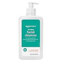 Foaming Facial Cleanser with Ceramides & Hyaluronic Acid, Fragrance-Free, 12 Fl Oz, Pack of 1