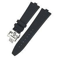 Convex Type Fluoros Rubber Watch Bands 24x7mm Fit For Vacheron Constantin Overseas Quick Change Device Blue Whtie Black Orange Strap
