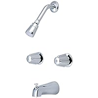 Faucets P-1210 Two Handle Tub/Shower Set, Chrome Finish