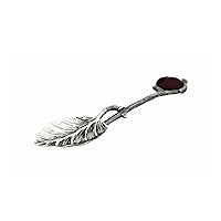 Large Spoon Leaf shape made of Sterling Silver With Carnelian Stone Handle Nature beauty look