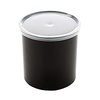 G.E.T. CR-0120-BK-EC Round Food Storage Crock w/ Lid, 1.2 Quart, Black (Set of 4)