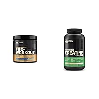 Optimum Nutrition Gold Standard Pre-Workout & Micronized Creatine Monohydrate Powder, Unflavored, Keto Friendly, 60 Servings (Packaging May Vary)