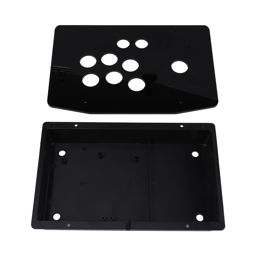 Walfront Black Acrylic Panel and Case DIY Set Kits Replacement for Arcade Game (Standard)