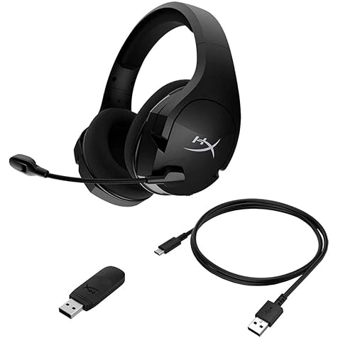 Cloud Stinger Core – Wireless Lightweight Gaming Headset, DTS Headphone:X spatial audio, Noise Cancelling Microphone, For PC, Black