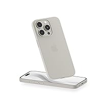 PEEL Original Super Thin Case Compatible with iPhone 15 Pro (Natural) - Ultra Slim, Sleek Minimalist Design, Branding Free - Protects & Showcases Your Device