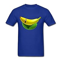 Banana Flower Tshirt Men Funny DIY Fruit Shirt RoyalBlue L