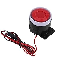 Wired Mini Siren Horn 12V Sound for Home Office Shop Garage Security Warning Alarm System, Wired Mini Siren