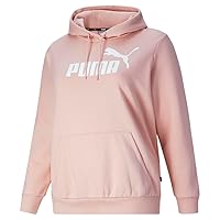 Puma Womens Ess Logo Hoodie Plus Casual Outerwear Drawstring - Pink