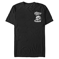 Disney Big & Tall Tinkerbell Skull Rocket Flag Men's Tops Short Sleeve Tee Shirt, Black, 4X-Large