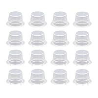 CHUNCIN - 200pcs Tattoo Ink Caps Disposable Plastic Ink Cups Permanent Eyelash Makeup Eyebrow Tattooing Pigment Container (Small Size) (Size : 1 * 1.7cm)