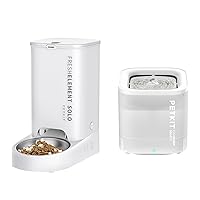 PETKIT Fresh Element Solo Automatic Pet Feeder and Eversweet Solo SE Wireless Pump Water Fountain for Cats and Dogs,Scheduled Feeding Cat Feeder Dry Food Dispenser, App Control/USB Charge