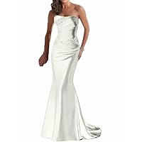 Mermaid/Trumpet Elegant Wedding Guest Dress Off The Shoulder Sleeveless Sweep/Brush Train Evening Dress 2024