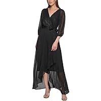 DKNY Women's Double Strap Cold Shoulder Gown