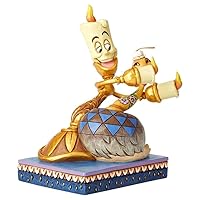 Disney Traditions by Jim Shore Beauty and The Beast Lumiere and Plumette Figurine, 5.75 Inch, Multicolor