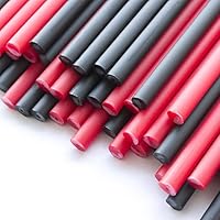 Devilishly Red Plastic Lollipop Sticks 150mm x 4.5mm (Red & Black)