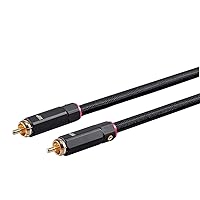Monoprice Onix Series Digital Coaxial Audio/Video RCA Subwoofer CL2 Rated Cable, RG-6/U 75-ohm 25ft Black