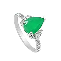 Natural 11X8 MM Green Emerald Gemstone Ring 925 Sterling Silver May Birthstone Art Deco Ring Women Engagement Ring Wedding Gift For Her