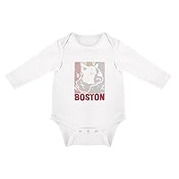 Baby Mono Retro Boston Terrier Long Sleeves Romper Jumpsuits for Boy And Girl