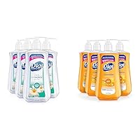 Dial Antibacterial Liquid Hand Soap, White Tea, 11 fl oz (Pack of 4) & Antibacterial Liquid Hand Soap, Gold, 11 fl oz (Pack of 4)