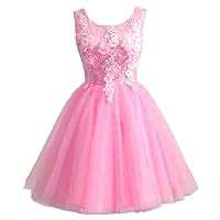 Women's A Line Tulle Prom Dresses for Teens Short Homecoming Party Cocktail Gown
