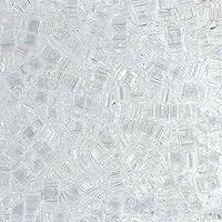 Miyuki TILA Half Cut 5x2.3mm 2 Hole Crystal Transparent HTL131 5.2Gms Vial of Japanese Glass Beads