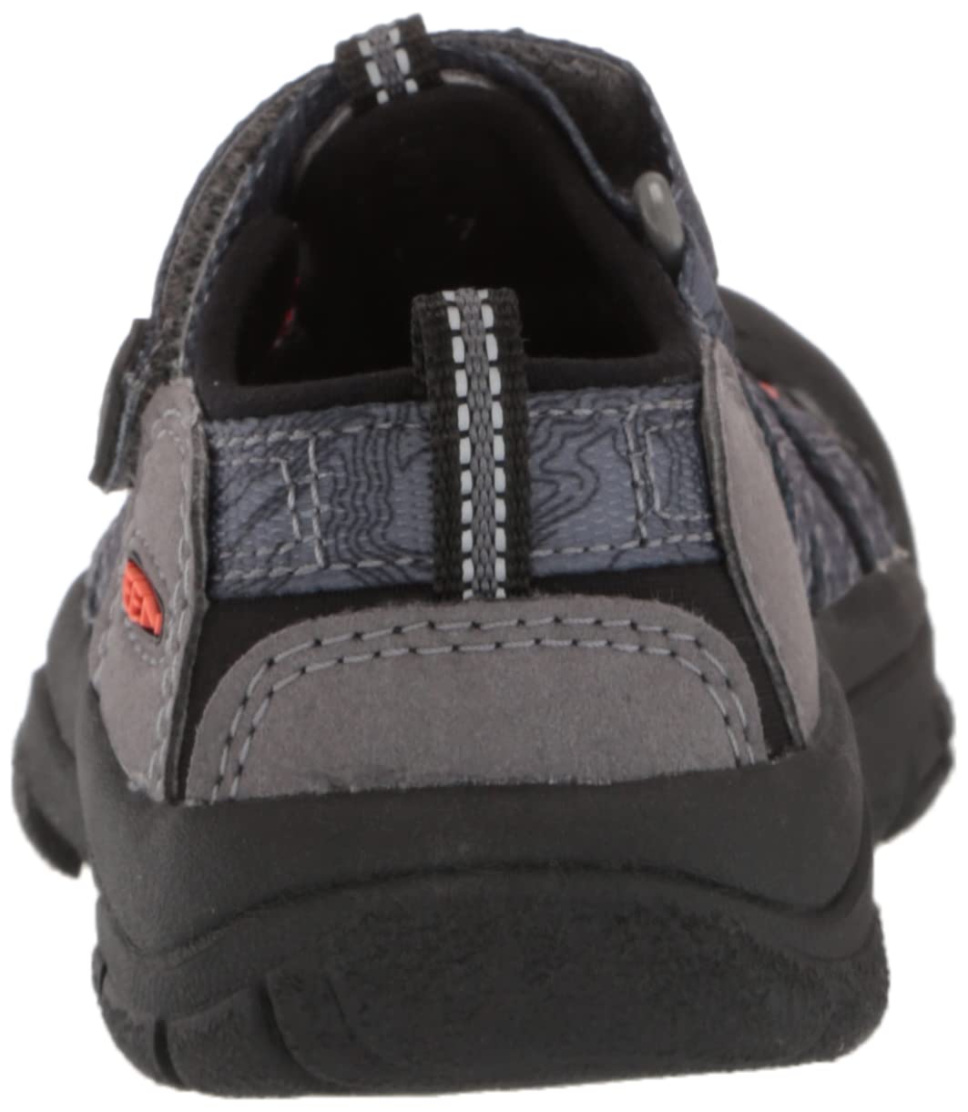 KEEN Unisex-Child Newport H2 Closed Toe Water Sandals, Steel Grey/Black, 5 Big Kid US
