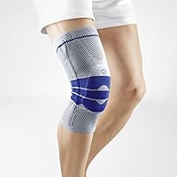 Bauerfeind - GenuTrain - Knee Support Brace - Targeted Support for Pain Relief and Stabilization of The Knee - Size 5C, Comfort - Color Titanium