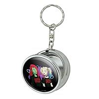 Harley Quinn Animated Series Harley and Ivy Portable Travel Size Pocket Purse Ashtray Keychain with Cigarette Holder
