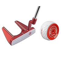 Golf Putter with Red Grip & Golf Putting Ball,Bundle of 2