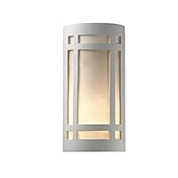Justice Design Group Ambiance Collection 2-Light Wall Sconce - Bisque Finish